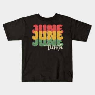 Retro Juneteenth Kids T-Shirt